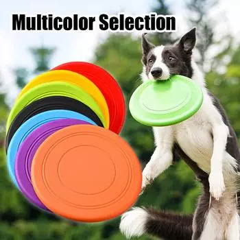 5 шт., силиконовые летающие диски для собак, летающая тарелка для домашних животных, обучение щенков, интерактивные аксессуары для обучения устойчивости к укусу, цветная игрушка зелёный
