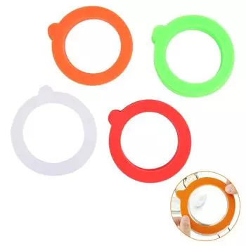 5 шт. силиконовые прокладки для банок, банки для хранения продуктов, сменные, герметичные, не протекают белый