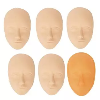 5 шт. силиконовые татуировки практика лицо 3D микроблейдинг косметические тренировочные поддельные кожи с оранжевой кожей