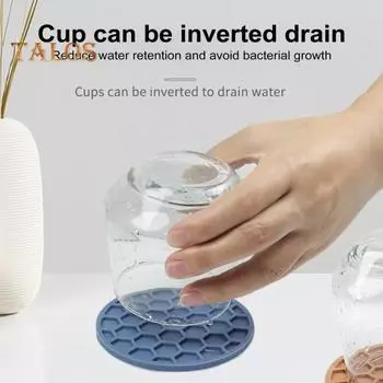 5 шт. силиконовых подставок с держателем, нескользящий коврик под чашку для напитков, утолщенные впитывающие коврики для горячих или холодных напитков, защита мебели, термостойкие разноцветный