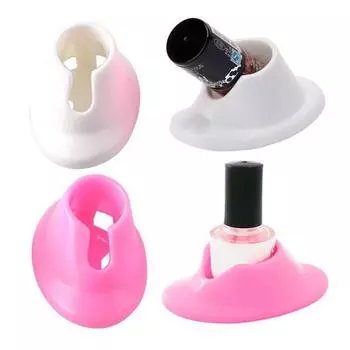 5 шт. силиконовый держатель для бутылочек с лаком для ногтей, подставка для бутылочек с защитой от проливания, стабилизатор для бутылочек с лаком для ногтей для демонстрации маникюра, профессиональный инструмент для дизайна ногтей чёрный
