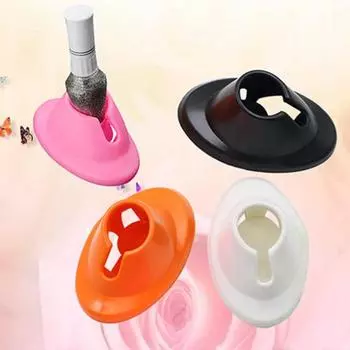 5 шт. силиконовый держатель для бутылочек с лаком для ногтей, подставка для бутылочек с защитой от проливания, стабилизатор для бутылочек с лаком для ногтей чёрный