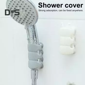 5 шт. силиконовый держатель для душевой лейки на присоске регулируемая подставка для ванной комнаты моющаяся многоразовая душевая стойка в форме червя серый