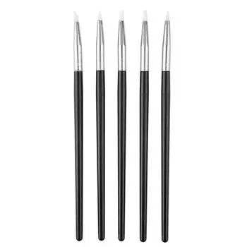 5 шт. силиконовый формовщик для керамики, инструменты для резьбы по скульптуре, принадлежности для рукоделия, инструмент для лепки