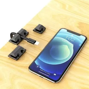 5 шт. силиконовый кабель 1/2/3/5/7 набор органайзеров прочный клей с отверстиями немагнитный антистатический гибкий сохраняет порядок чёрный