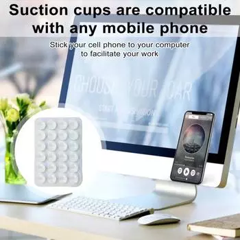5 шт. силиконовый присосочный клейкий чехол для телефона с гибким креплением, мягкий прочный адсорбционный универсальный держатель для телефона белый