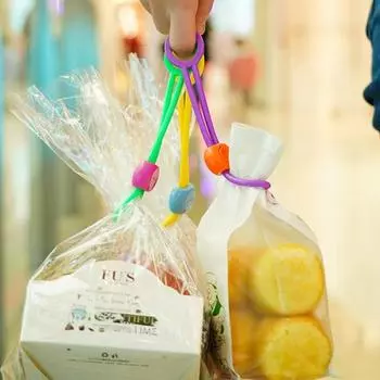 5 шт. силиконовый ремень для герметизации пищевых пакетов, зажим для свежести, регулируемые зажимы, герметик, портативный кабель для хранения данных, кухонные гаджеты