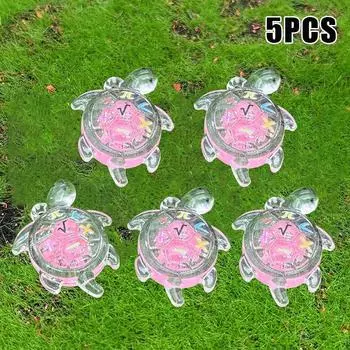 5 шт. симпатичные прозрачные светящиеся блестящие большие черепахи Diy Trendy Play аксессуары кремовый гелевый брелок сумка кулон синий