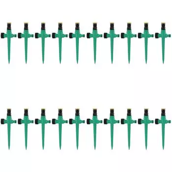 5 шт. Система полива с вращением на 360 градусов, штатив-дождеватель для сада (зеленый)