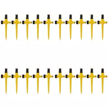 5 шт. Система полива с вращением на 360 градусов, штатив-дождеватель для сада (желтый)