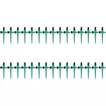 5 шт. Система полива с вращением на 360 градусов, штатив-дождеватель для сада (зеленый)