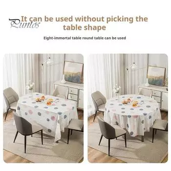 5 шт. скатерть маслостойкая водонепроницаемая мультяшная лиса растительный принт круглая форма простая в уходе защита стола банкеты столовая кухня украшение для вечеринки 180x180cm A