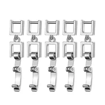 5 шт., складная удлинительная застежка для ювелирных изделий, ожерелье, удлинители для браслета, принадлежности для изготовления ювелирных изделий, простые в использовании розового золота