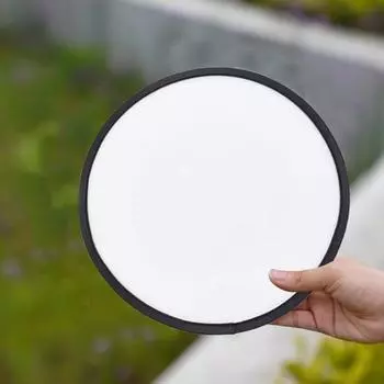 5 шт. складной вентилятор с летающим диском и сумкой для хранения, черный, белый край, круглый вентилятор, сделай сам, теплопередача, сублимационный полиэстер, складной вентилятор чёрный