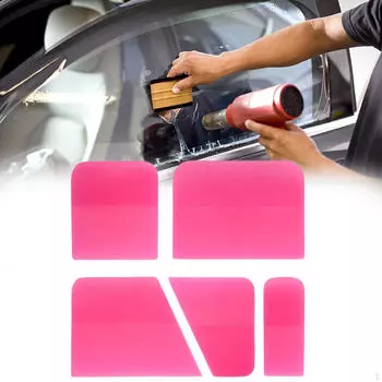 5 шт. скребки PPF аксессуары скребки для покрытия TPU инструмент для автомобильной пленки для автомобилей розовый