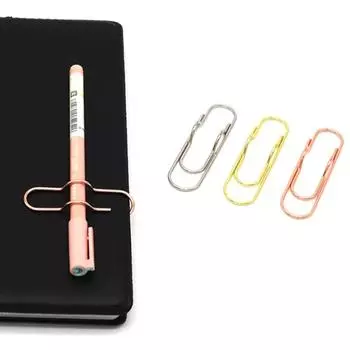 5 шт. скрепки для бумаг, металлический держатель для ручек, зажим для школьных закладок, фотозаметка, зажим для билетов, канцелярские принадлежности, офисные школьные принадлежности золотой