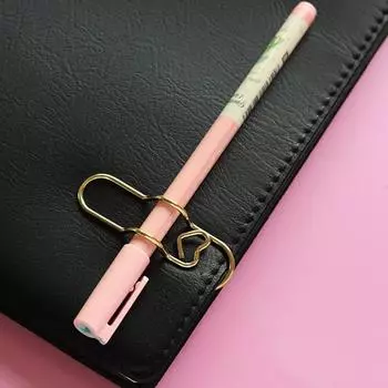 5 шт. скрепки для бумаг, металлический держатель для ручек, зажим для школьных закладок, фотозаметка, зажим для билетов, канцелярские принадлежности, офисные школьные принадлежности 2