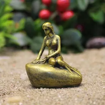 5 шт. Скульптуры русалки из смолы, креативные миниатюры, фигурки, поделки, маленькая статуэтка, подарок серый