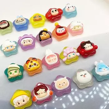 5 шт. случайных мини-мультяшных светящихся аксессуаров для самостоятельного изготовления миниатюрных фигурок, крошечных микропейзажей, украшений для дома, подарков 5Pcs