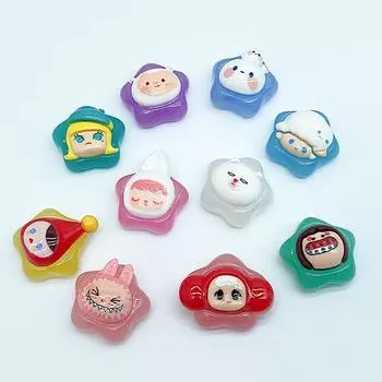 5 шт. случайных мини-мультяшных светящихся аксессуаров для самостоятельного изготовления миниатюрных фигурок, крошечных микропейзажей, украшений для дома, подарков