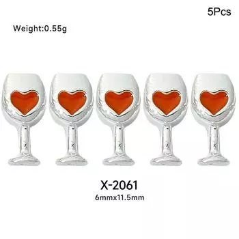 5 шт. смешанный сплав для дизайна ногтей креативные маленькие винные бутылки серии подвески DIY ремесло для ногтей 3D украшения ювелирные изделия