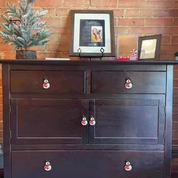 5 шт. Снеговик крышка дверной ручки шкафа рождественский ящик комода дверная ручка для шкафа праздничное украшение крышка A