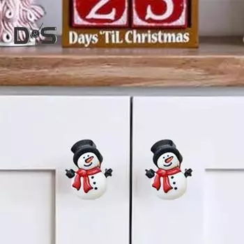 5 шт. Снеговик крышка дверной ручки шкафа рождественский ящик комода дверная ручка для шкафа праздничное украшение крышка A