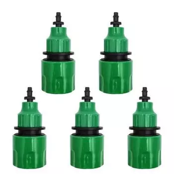 5 шт. Соединители для водяного шланга Быстросъемные соединители для садового шланга 1/4 или 3/8 Двойного назначения Соединители для шланга для системы капельного полива 5pcs