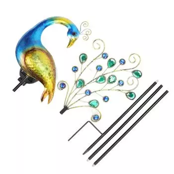 5 шт. Солнечный павлин садовый светильник мягкий и теплый свет для наружного пространства солнечный светодиодный газонный светильник