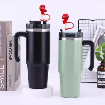 5 шт., соломенные чехлы для любви, шапки креативной формы, разноцветные, универсальный соломенный топпер, протектор, многоразовые, пыленепроницаемые 5pcs