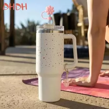 5 шт. соломенных крышек, соломенных топперов и буквенных подвесок для стаканов Stanley 30 и 40 унций с ручкой, чашка 10 мм, соломенные аксессуары для стаканов