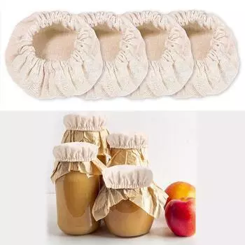 5 шт. совместимы с большинством банок Крышки из ткани для ферментации сыра Крышки из ткани для банок с дрожжами Fits Jar mouth ranging 6-8cm