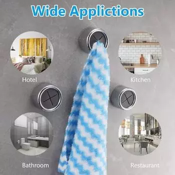 5 шт. Современные пластиковые крючки для полотенец - Легкая установка, Настенный самоклеящийся держатель для полотенец без сверления для кухни, ванной комнаты, отеля 5pcs серый