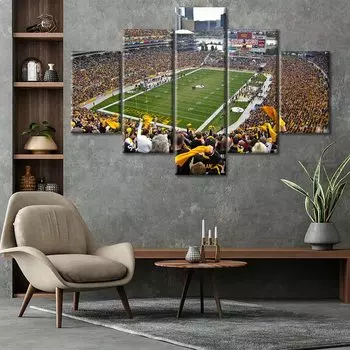 5 шт., спортивные полевые картины Хайнца, футбол, Питтсбург, футбол, спорт, 5 шт., фотографии, холст, постер, домашний декор, 5 панелей, настенное искусство 20x35 20x45 20x55cm