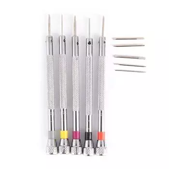 5 шт., стальная отвертка для часов, ремешок для часов, набор для ремонта штифтов, инструмент для удаления