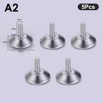 5 шт. стальные ножки для мебели противоскользящие основания для стола, регулируемые ножки для шкафа