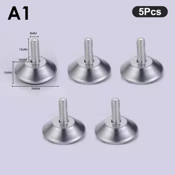 5 шт. стальных ножек для мебели, противоскользящая подставка для стола, ножки шкафа, регулируемые выравнивающие ножки, винты для выравнивания M8 M10 15 мм-27 мм