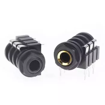 5 шт. стерео аудиоразъемов для монтажа на панель печатной платы, 6 контактов, 1/4 дюйма, 6,35 мм, двухканальный гнездовой стереоразъем для наушников, гнездо для телефона A Dual channel