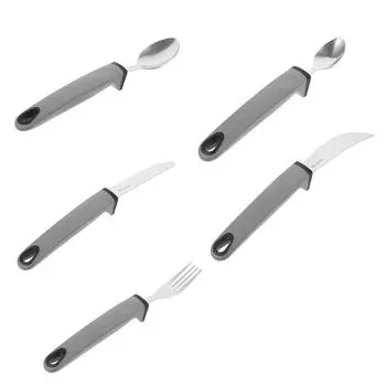 5 шт. столовых приборов из нержавеющей стали столовые приборы посуда адаптивная для пожилых людей столовые приборы нож и вилка утяжеленные