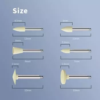 5 шт. Стоматологическая полировочная головка с ультратонкими частицами, используемая для полировки до блеска, для достижения эффективного и превосходного эффекта износа. CHINA