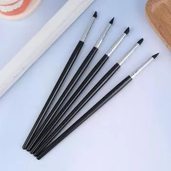 5 шт. стоматологическая силиконовая смоляная щетка-ручка с мягкой головкой для украшения зубов, клейкий инструмент для фарфоровых зубов, композитный цементный стоматологический инструмент one size