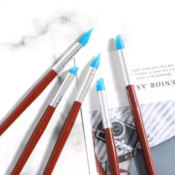 5 шт. стоматологическая смола силиконовая ручка-кисточка художественная кисть стоматологический композитный цемент фарфоровый зубной инструмент для рисования своими руками