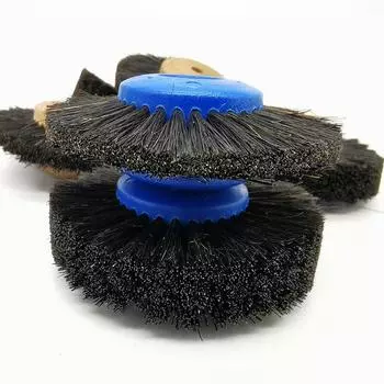 5 шт., стоматологические лабораторные материалы, стоматология, одонтология, защелка, щетка для полировки, колесо, вращающиеся инструменты, шерсть, коза, хлопок, черный, желтовато-коричневый Wooden Straight