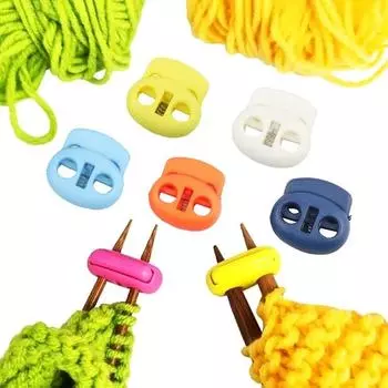 5 шт. Стопор для спиц, пружинный стопор для игл, цветной протектор кончика иглы, принадлежности для вязания крючком, аксессуары для вязания