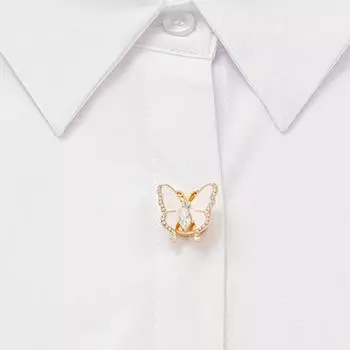 5 шт. Стразы Бабочка Кнопка Крышка Без Шитья Мгновенное Снятие Мужские Женские Блузки