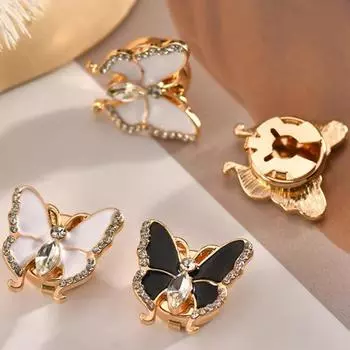 5 шт. Стразы Бабочка пуговицы Чехол без шитья мгновенное удаление Мужчины Женщины Блузки Платья Пальто Шали Рубашки пуговицы Чехол Декоративные запонки