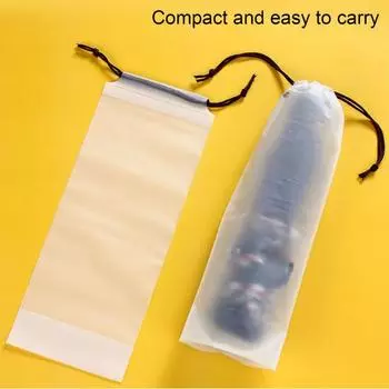 5 шт. сумка для хранения зонтов пылезащитный дизайн на шнурке прозрачный складной держатель для зонтов для улицы