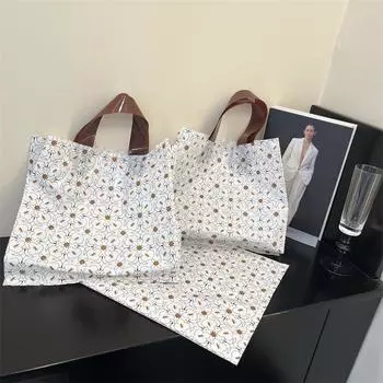 5 шт. сумка для магазина одежды подарочная сумка для покупок винтажная женская одежда упаковочная сумка для хранения цветочная сумка-тоут утолщенная