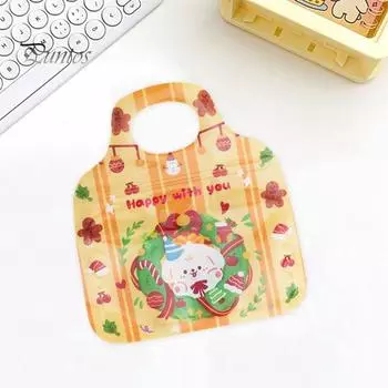 5 шт., сумка на молнии, милый мультяшный дизайн, самозакрывающаяся с портативной ручкой, многоразовая пластиковая сумка на молнии