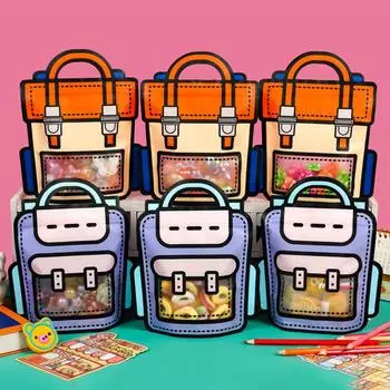 5 шт. сумки для подарков, упаковочные сумки, школьные сумки, форма для конфет, закусок, самозапечатывающаяся сумка с застежкой-молнией, подарки на день рождения, украшения 5PCS